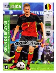 Cromo Kevin De Bruyne - Mundial en accion 2018 - Editora Figurinha
