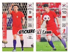 Sticker Kim Shin-Wook / Hwang Hee-Chan - Mundial en accion 2018 - Editora Figurinha
