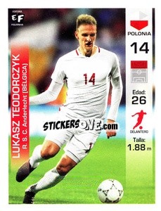 Sticker Lukasz Teodorczyk - Mundial en accion 2018 - Editora Figurinha
