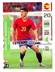 Sticker Marco Asensio - Mundial en accion 2018 - Editora Figurinha
