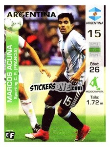 Sticker Marcos Acuna - Mundial en accion 2018 - Editora Figurinha
