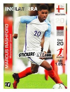 Sticker Marcus Rashford - Mundial en accion 2018 - Editora Figurinha

