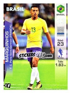 Sticker Marquinhos - Mundial en accion 2018 - Editora Figurinha
