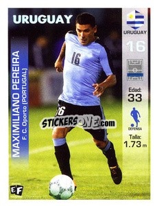 Cromo Maxi Pereira - Mundial en accion 2018 - Editora Figurinha
