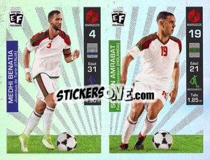 Sticker Medhi Benatia / Sofyan Amrabat - Mundial en accion 2018 - Editora Figurinha
