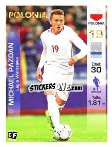 Sticker Michal Pazdan - Mundial en accion 2018 - Editora Figurinha
