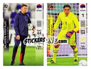 Sticker Mladen Krstajic / Vladimir Stojkovic - Mundial en accion 2018 - Editora Figurinha
