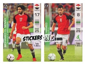 Sticker Mohamed Elneny / Tarek Hamed - Mundial en accion 2018 - Editora Figurinha
