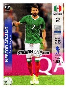 Sticker Nestor Araujo - Mundial en accion 2018 - Editora Figurinha

