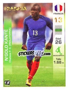 Figurina N'Golo Kante - Mundial en accion 2018 - Editora Figurinha
