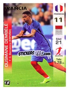 Sticker Ousmane Dembele - Mundial en accion 2018 - Editora Figurinha

