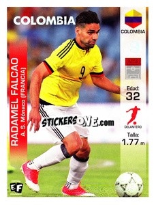 Sticker Radamel Falcao - Mundial en accion 2018 - Editora Figurinha
