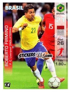 Sticker Roberto Firmino - Mundial en accion 2018 - Editora Figurinha
