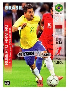 Cromo Roberto Firmino - Mundial en accion 2018 - Editora Figurinha
