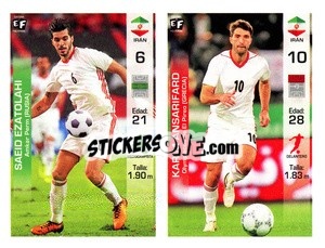 Sticker Saeid Ezatolahi / Karim Ansarifard - Mundial en accion 2018 - Editora Figurinha
