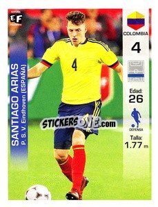 Sticker Santiago Arias - Mundial en accion 2018 - Editora Figurinha
