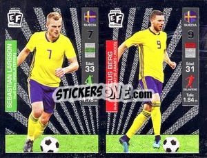 Sticker Sebastian Larsson / Marcus Berg - Mundial en accion 2018 - Editora Figurinha
