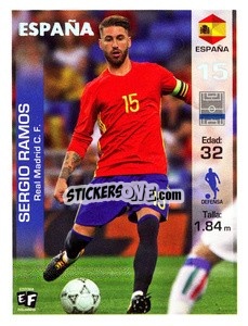 Sticker Sergio Ramos - Mundial en accion 2018 - Editora Figurinha
