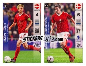 Sticker Simon Kjaer / Andreas Christensen - Mundial en accion 2018 - Editora Figurinha
