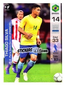 Figurina Thiago Silva - Mundial en accion 2018 - Editora Figurinha
