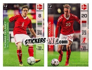 Cromo Thomas Delaney / Yussuf Poulsen - Mundial en accion 2018 - Editora Figurinha
