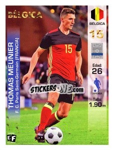 Sticker Thomas Meunier - Mundial en accion 2018 - Editora Figurinha
