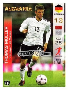 Sticker Thomas Muller - Mundial en accion 2018 - Editora Figurinha
