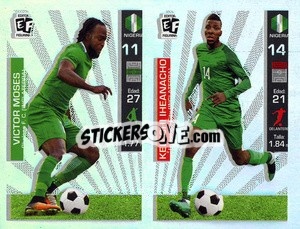 Sticker Victor Moses / Kelechi Iheanacho - Mundial en accion 2018 - Editora Figurinha
