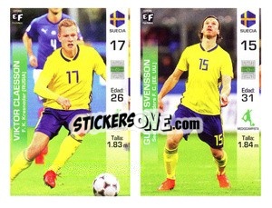 Sticker Viktor Claesson / Gustav Svensson - Mundial en accion 2018 - Editora Figurinha
