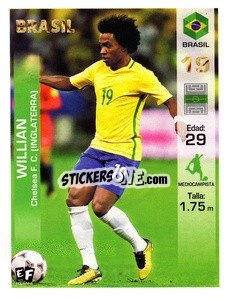 Sticker Willian - Mundial en accion 2018 - Editora Figurinha
