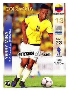 Sticker Yerry Mina - Mundial en accion 2018 - Editora Figurinha
