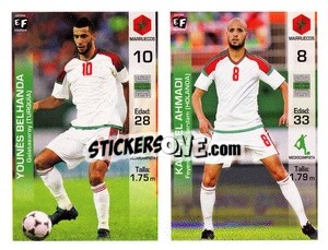 Sticker Younes Belhanda / Karim El Ahmadi - Mundial en accion 2018 - Editora Figurinha
