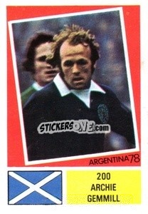 Sticker Archie Gemmill - Argentina 1978 n. 200 - FKS
