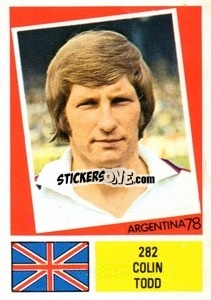 Sticker Colin Todd - Argentina 1978 n. 282 - FKS