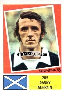 Sticker Danny McGrain - Argentina 1978 n. 205 - FKS