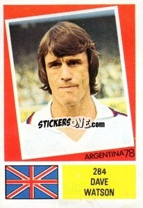 Figurina Dave Watson - Argentina 1978 - FKS