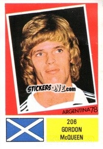 Sticker Gordon McQueen - Argentina 1978 n. 206 - FKS