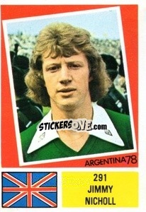 Sticker Jimmy Nicholl - Argentina 1978 n. 291 - FKS