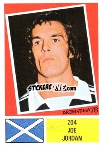 Sticker Joe Jordan - Argentina 1978 n. 204 - FKS