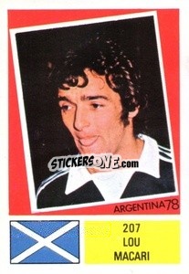 Sticker Lou Macari - Argentina 1978 n. 207 - FKS