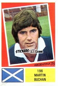 Sticker Martin Buchan - Argentina 1978 n. 196 - FKS