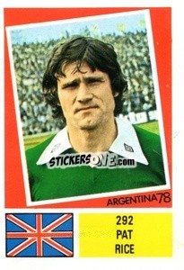 Sticker Pat Rice - Argentina 1978 n. 292 - FKS