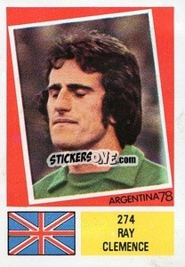 Sticker Ray Clemence - Argentina 1978 - FKS