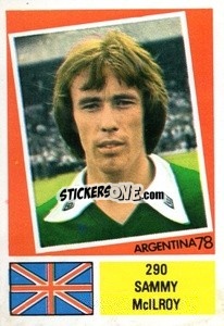 Sticker Sam McIlroy - Argentina 1978 n. 290 - FKS