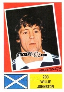 Sticker William (Willie) Johnston - Argentina 1978 - FKS