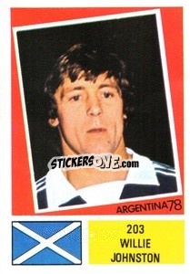 Sticker William (Willie) Johnston - Argentina 1978 n. 203 - FKS