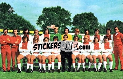 Sticker Ajax - Euro Soccer 1975-1976 Postcards n. 35 - FKS