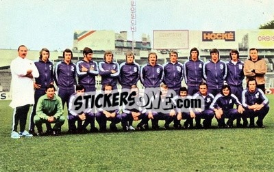 Sticker Anderlecht - Euro Soccer 1975-1976 Postcards - FKS