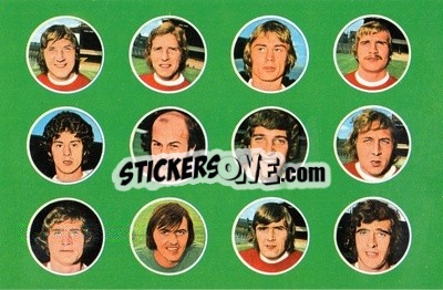 Sticker Arsenal - Euro Soccer 1975-1976 Postcards - FKS