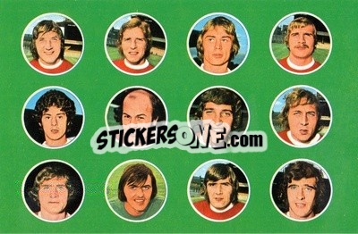 Sticker Arsenal - Euro Soccer 1975-1976 Postcards n. 7 - FKS